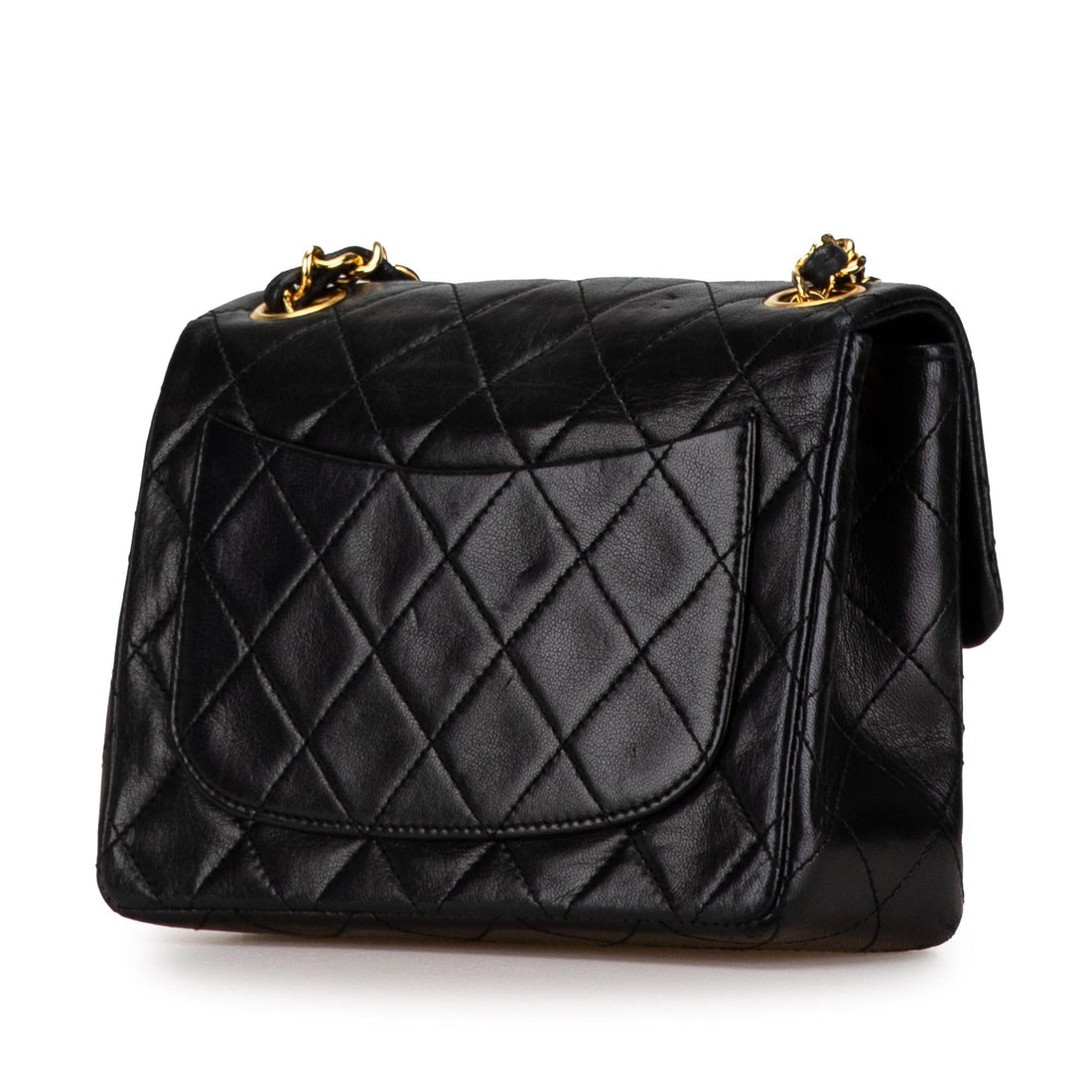 Top Quality Chanel Mini Square Classic Lambskin Single Flap (SHG-uffUKC)