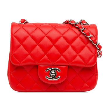 Top Quality Chanel Mini Square Classic Lambskin Single Flap (SHG-FLXdst)