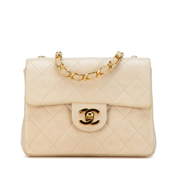 Top Quality Chanel Mini Square Classic Lambskin Single Flap (SHG-bqoEbP)