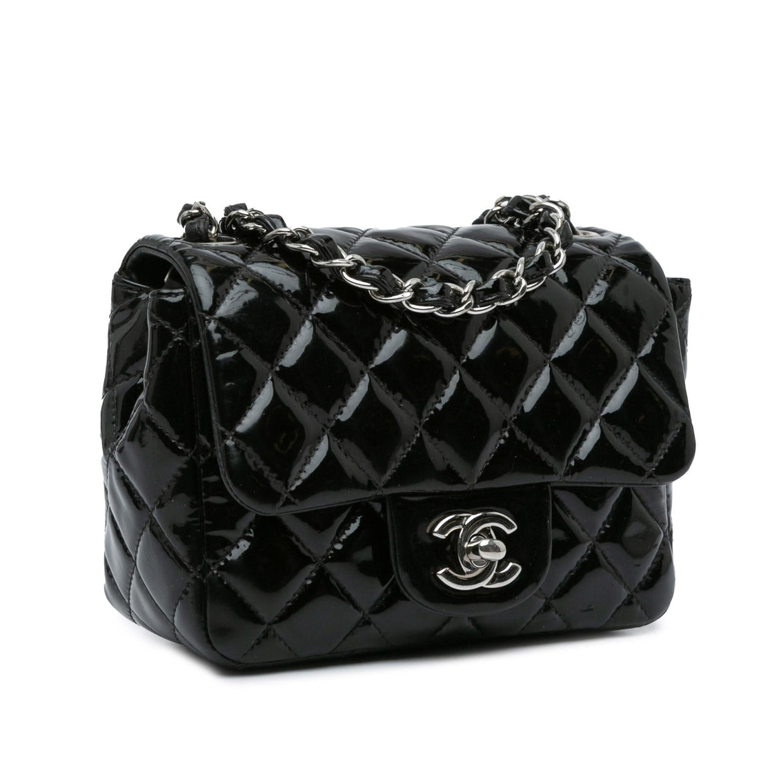 Top Quality Chanel Mini Square Classic Patent Single Flap (SHG-vfasYd)