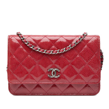 Top Quality Chanel Paris Dallas CC Patent Goatskin Wallet on Chain (SHG-vrlUi1)