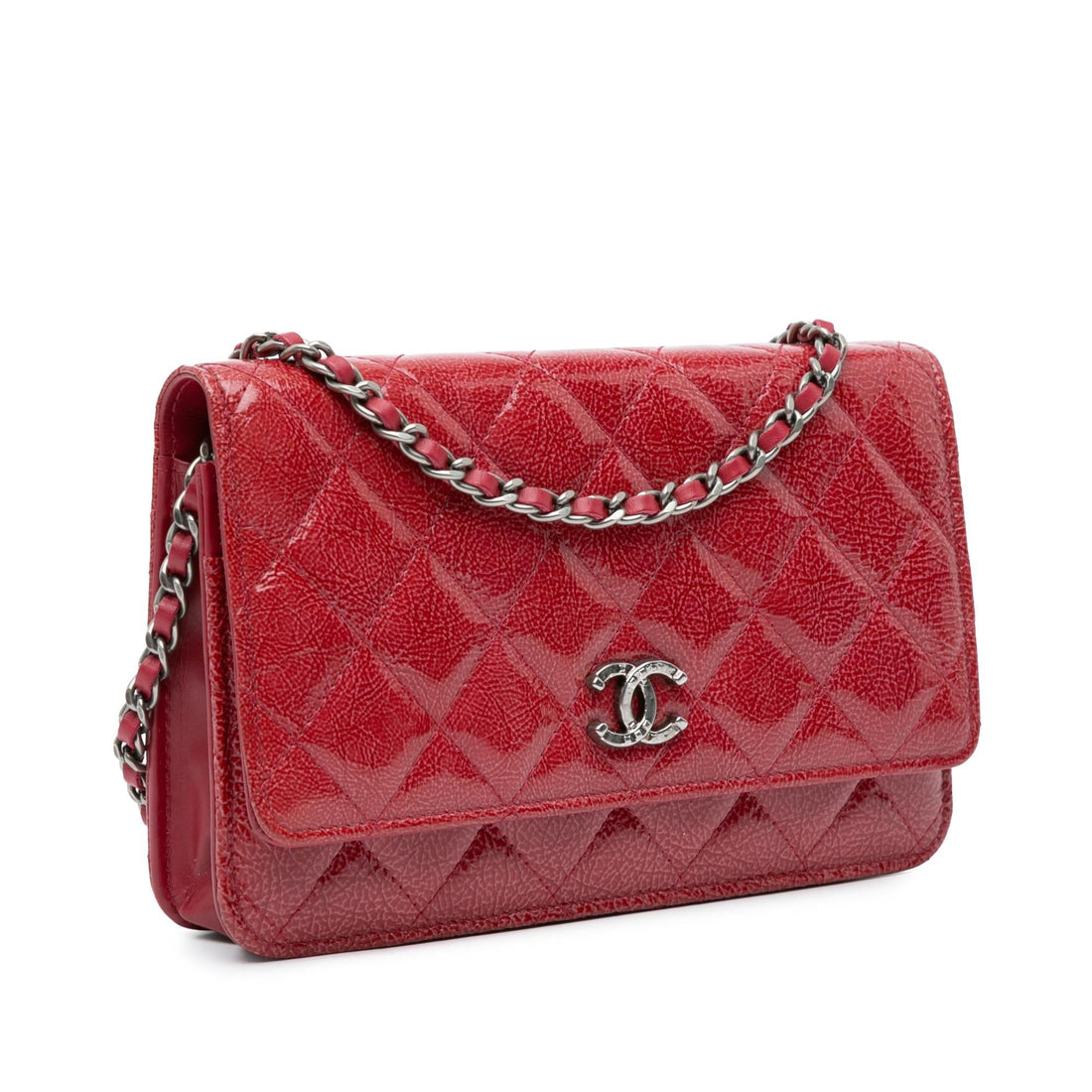 Top Quality Chanel Paris Dallas CC Patent Goatskin Wallet on Chain (SHG-vrlUi1)