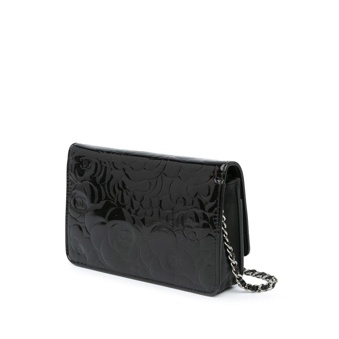 Top Quality Chanel Patent Camellia Wallet On Chain (SHG-jbYGWh)