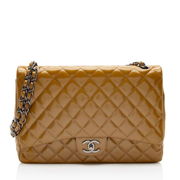 Top Quality Chanel Patent Leather Classic Maxi Double Flap Bag (SHF-If9V1h)