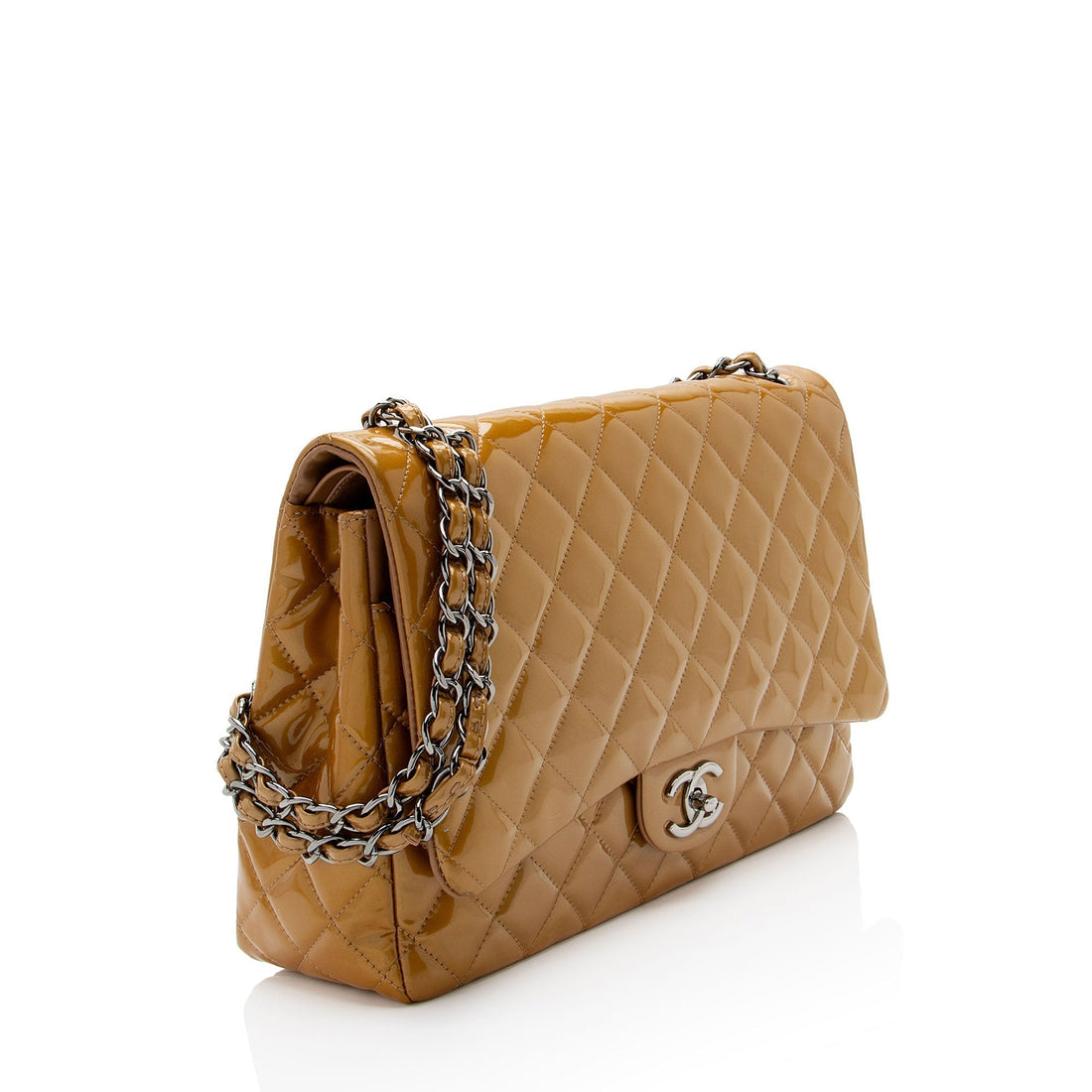 Top Quality Chanel Patent Leather Classic Maxi Double Flap Bag (SHF-If9V1h)