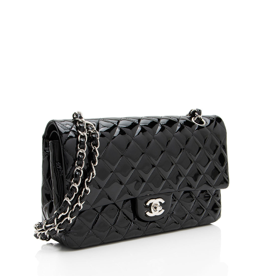 Top Quality Chanel Patent Leather Classic Medium Double Flap Bag (SHF-vw1LPd)
