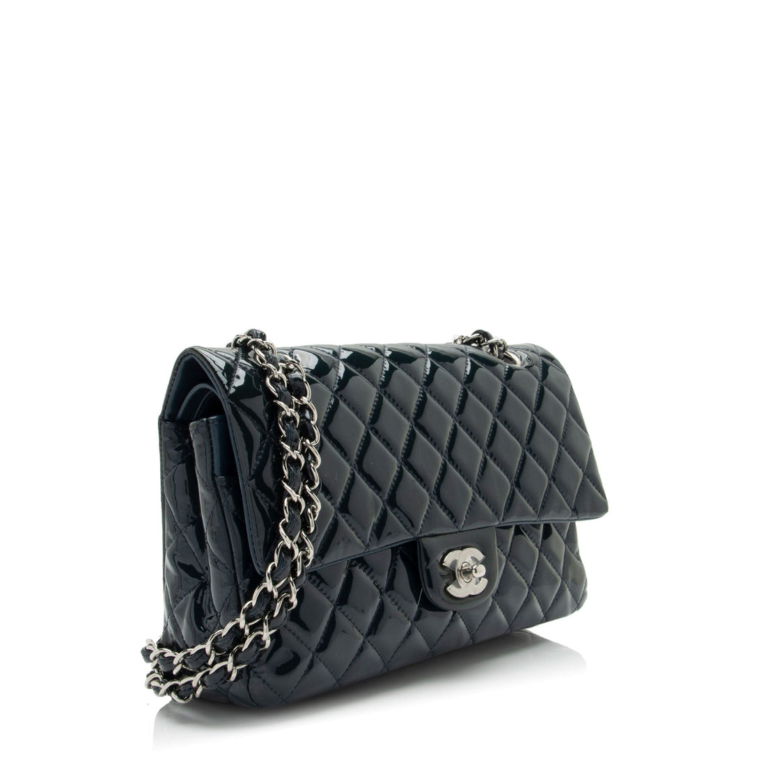 Top Quality Chanel Patent Leather Classic Medium Double Flap Bag (SHF-lLuqxa)