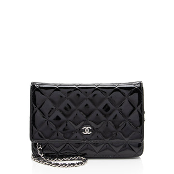 Top Quality Chanel Patent Leather Classic Wallet on Chain (SHF-sMkM9h)