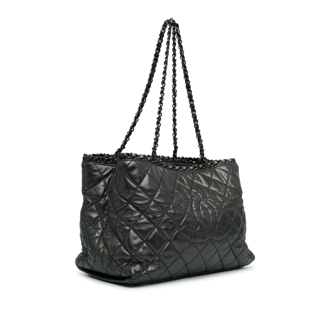 Top Quality Chanel Quilted Aged Calfskin Chain Me Tote (SHG-63pbEt)