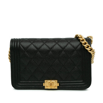 Top Quality Chanel Quilted Caviar Boy Wallet on Chain (SHG-zDpkSM)