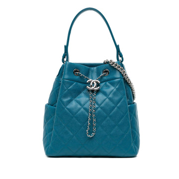 Top Quality Chanel Quilted Caviar Drawstring Chain Bucket Bag (SHG-jhFetp)