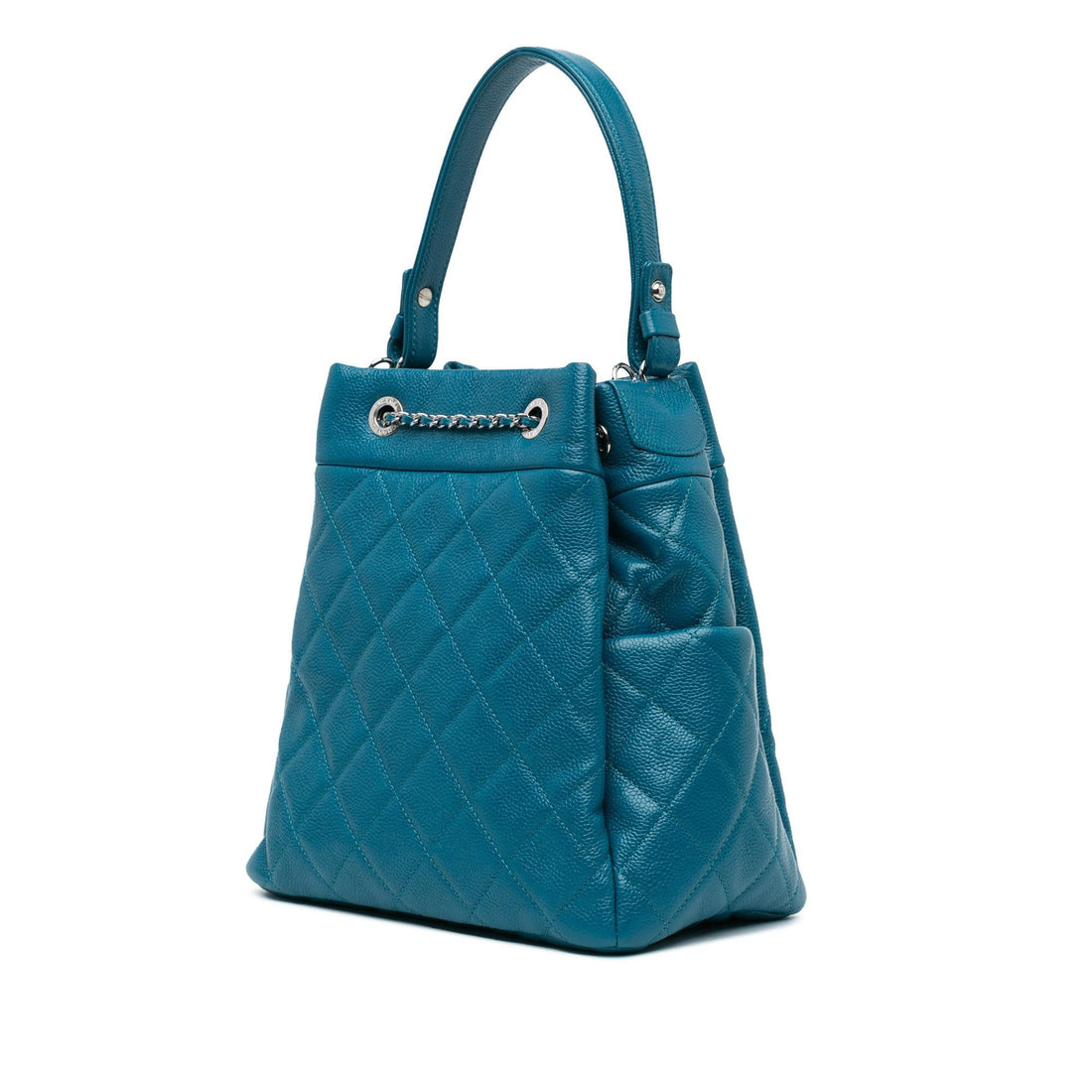 Top Quality Chanel Quilted Caviar Drawstring Chain Bucket Bag (SHG-jhFetp)