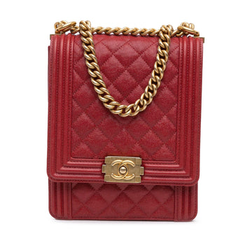 Top Quality Chanel Quilted Caviar North South Boy Flap (SHG-1qCEuO)