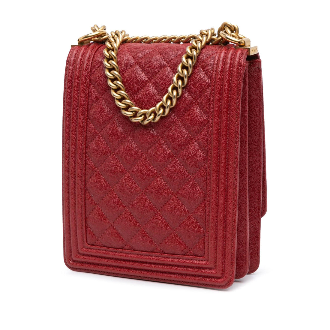 Top Quality Chanel Quilted Caviar North South Boy Flap (SHG-1qCEuO)