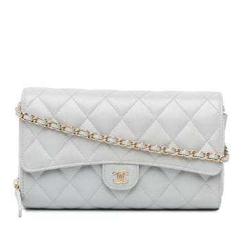 Top Quality Chanel Quilted Caviar Phone Holder Wallet on Chain (SHG-7EdNxL)