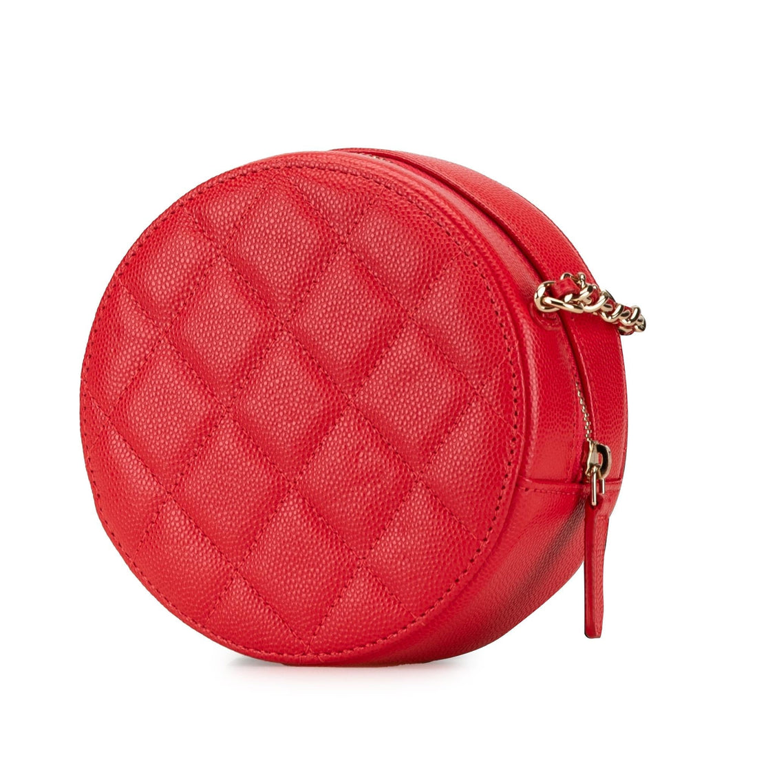 Top Quality Chanel Quilted Caviar Round Clutch With Chain (SHG-zp3srf)