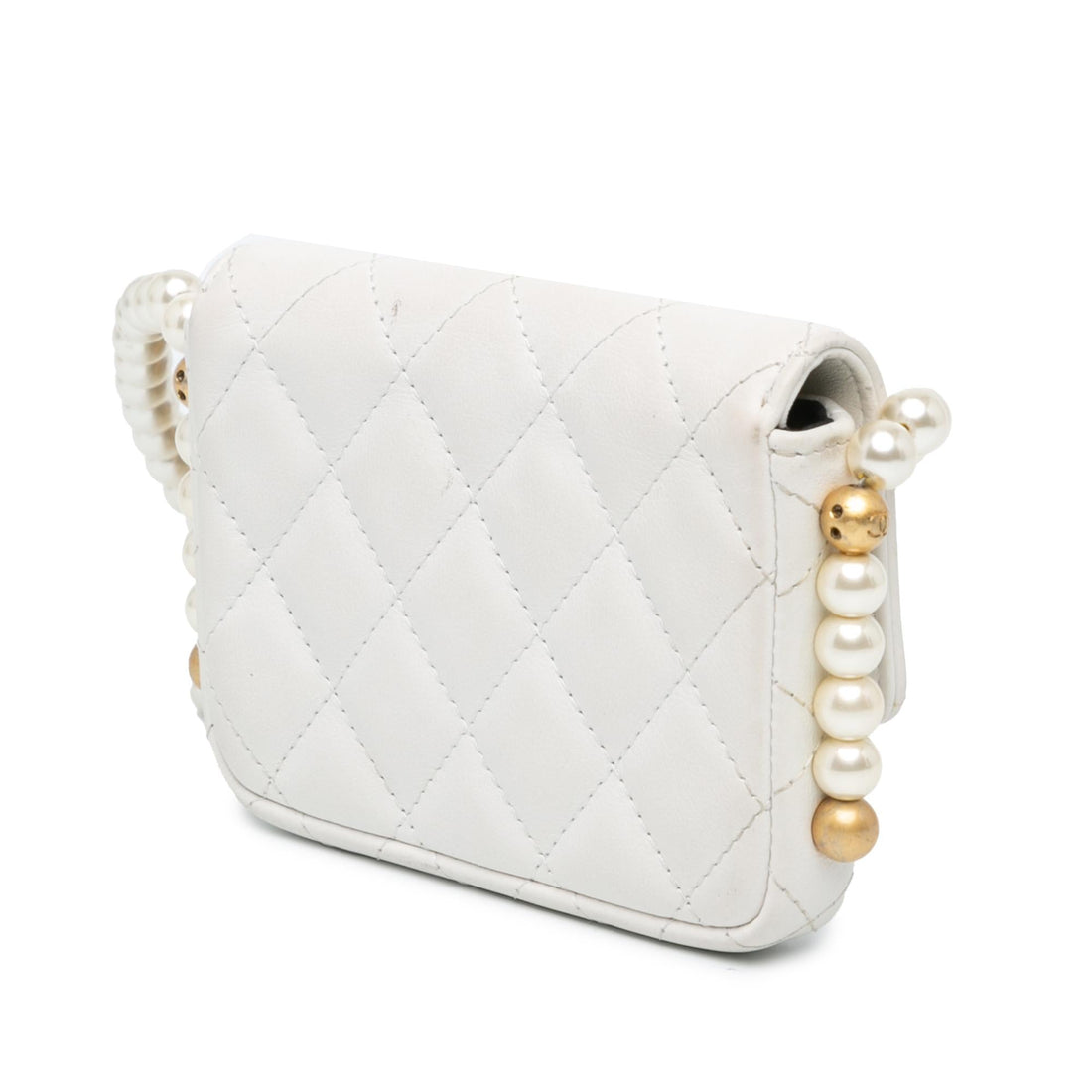 Top Quality Chanel Quilted Lambskin About Pearls Card Holder On Chain (SHG-yBjq5O)