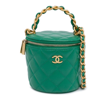Top Quality Chanel Quilted Lambskin Afternoon Tea Vanity Case with Chain (SHG-mCCkay)