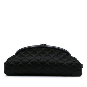 Top Quality Chanel Quilted Satin Timeless Clutch (SHG-CBcot3)