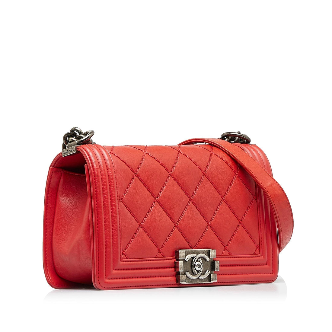 Top Quality Chanel Small Calfskin Double Stitch Boy Flap (SHG-HE7eKJ)