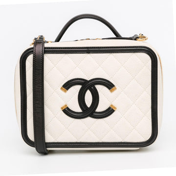 Top Quality Chanel Small Caviar CC Filigree Vanity Case (SHG-Bp5TXl)