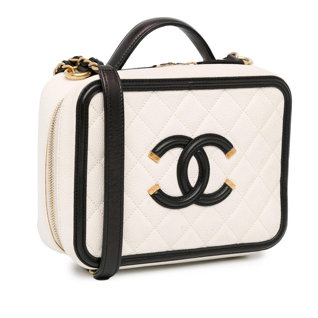 Top Quality Chanel Small Caviar CC Filigree Vanity Case (SHG-Bp5TXl)