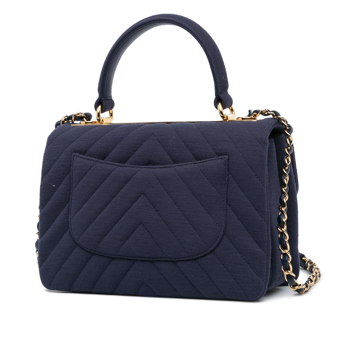 Top Quality Chanel Small Chevron Jersey Trendy CC Flap (SHG-9KLQxh)
