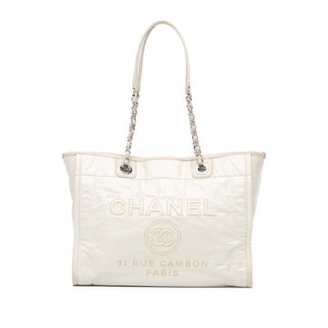 Top Quality Chanel Small Glazed Calfskin Deauville Tote (SHG-qABtQL)