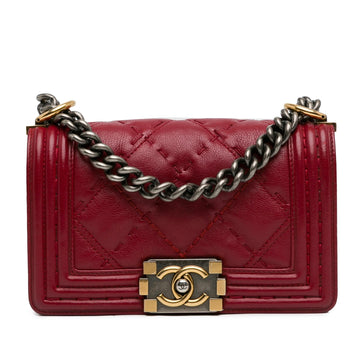 Top Quality Chanel Small Grained Calfskin Boy Double Stitch Flap (SHG-5sJFKX)