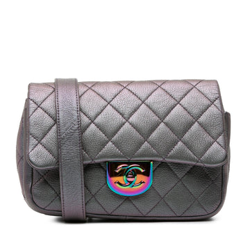 Top Quality Chanel Small Iridescent Goatskin Double Carry Waist Chain Flap (SHG-X2kuQ2)