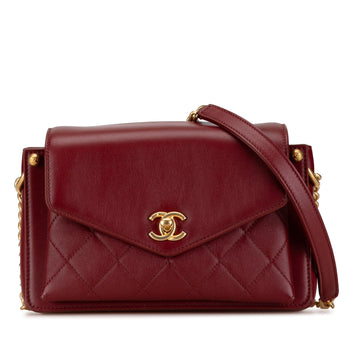 Top Quality Chanel Small Quilted Calfskin CC Envelope Flap (SHG-xMFOWi)