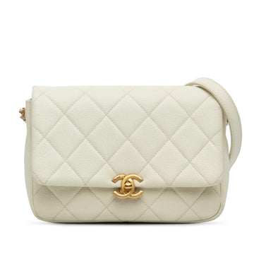 Top Quality Chanel Small Quilted Caviar Chain Melody Flap (SHG-NPPNU4)
