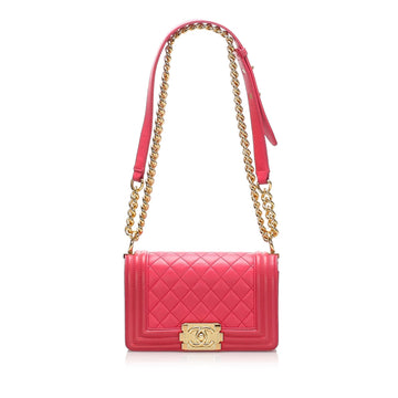 Top Quality Chanel Small Quilted Lambskin Boy Bag (SHG-sr5fAL)