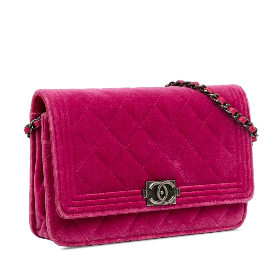 Top Quality Chanel Velvet Boy Wallet On Chain (SHG-p9WVfn)