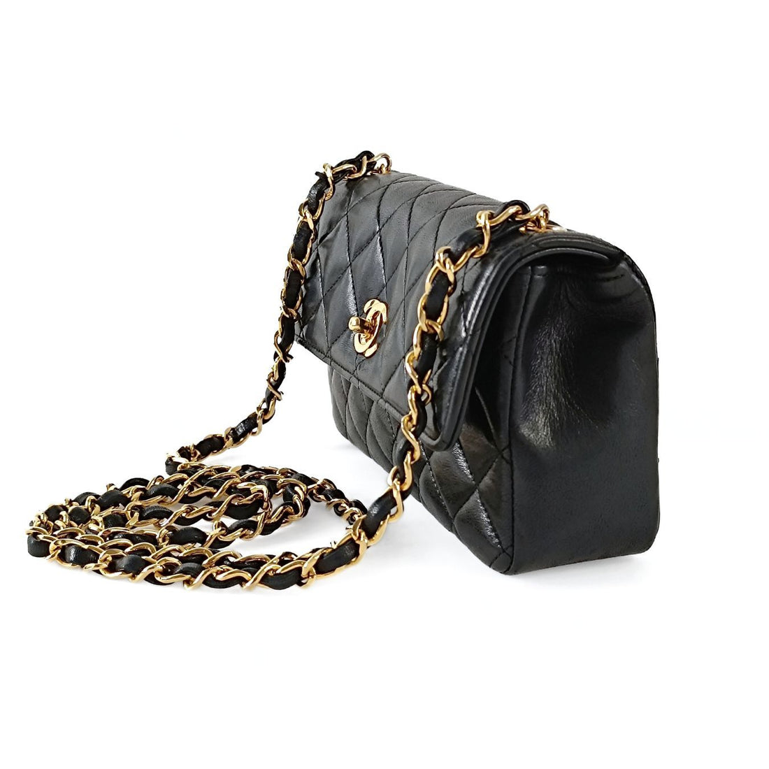 Top Quality Chanel borsa a tracolla Mini Matelasse in pelle di agnello nera