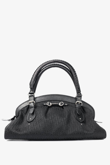 Christian Dior My Dior Black Logo-Jacquard Frame Bag