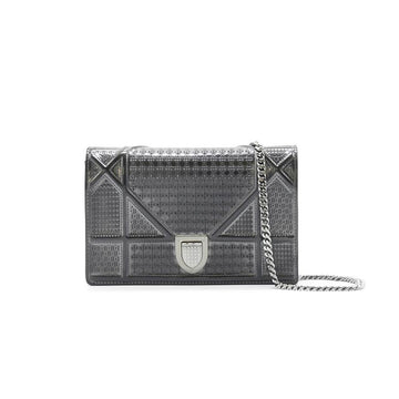 Top quality Dior Metallic Black Micro Cannage Leather Top quality Diorama WOC