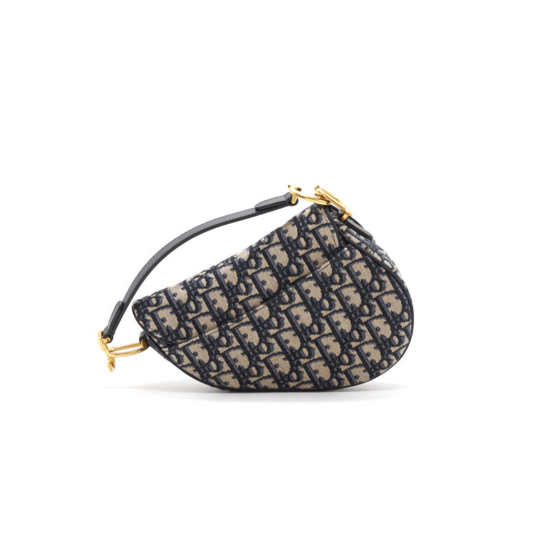 Top quality Dior Oblique Saddle Mini Bag with Strap (sell in one set)