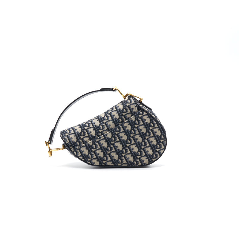 Top quality Dior Oblique Saddle Mini Bag with Strap (sell in a set)