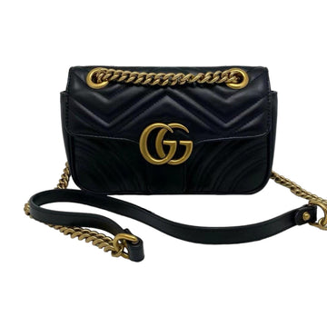 Gucci GG Marmont Mini Calfskin Matelasse Black GHW