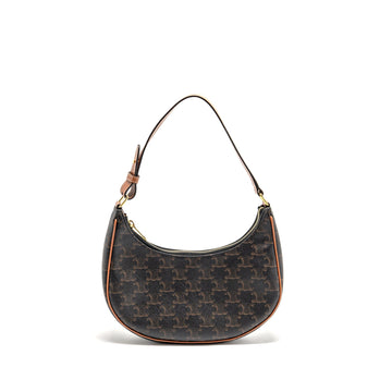 Celine Ava Bag Triomphe Canvas/ Calfskin Tan GHW