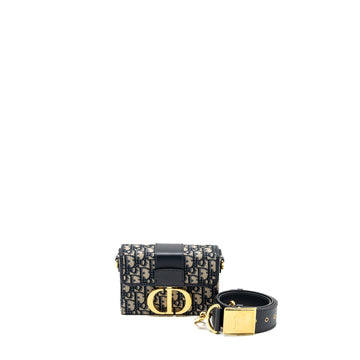Top quality Dior 30 Montaigne box blue oblique jacquard