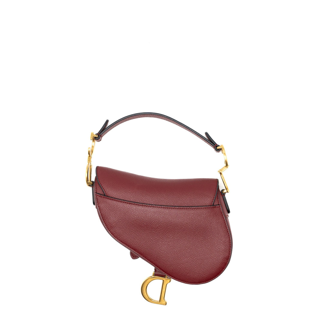 Top quality Dior Mini Saddle Bag Grained Calfskin Red
