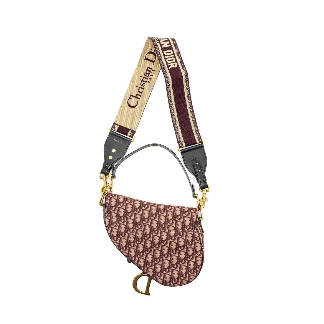 Top quality Dior Medium Saddle Bag Red Oblique Embroidery With An Extra Top quality Dior Strap
