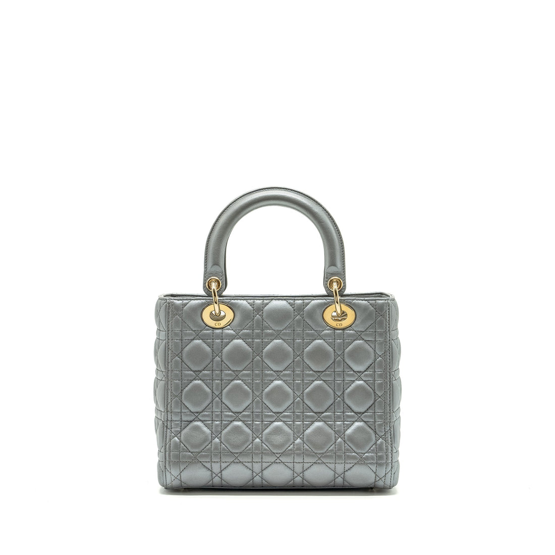 Top quality Dior Medium Lady Top quality Dior Lambskin Silver