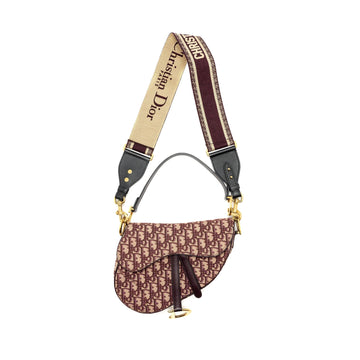 Top quality Dior Medium Saddle Bag Red Oblique Embroidery With An Extra Top quality Dior Strap