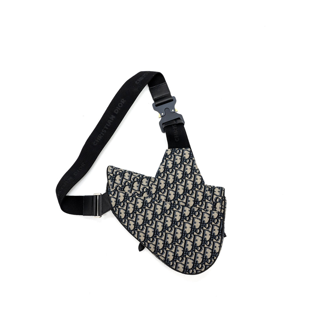 Top quality Dior Homme Saddle Bag Top quality Dior Oblique Jacquard Beige/Black