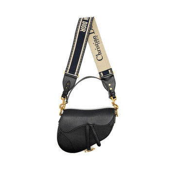 Top quality Dior Medium saddle bag calfskin black