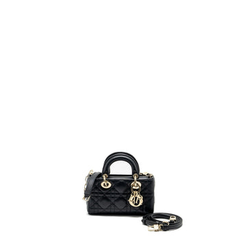 Top quality Dior Lady D-Joy Micro Bag Lambskin Black