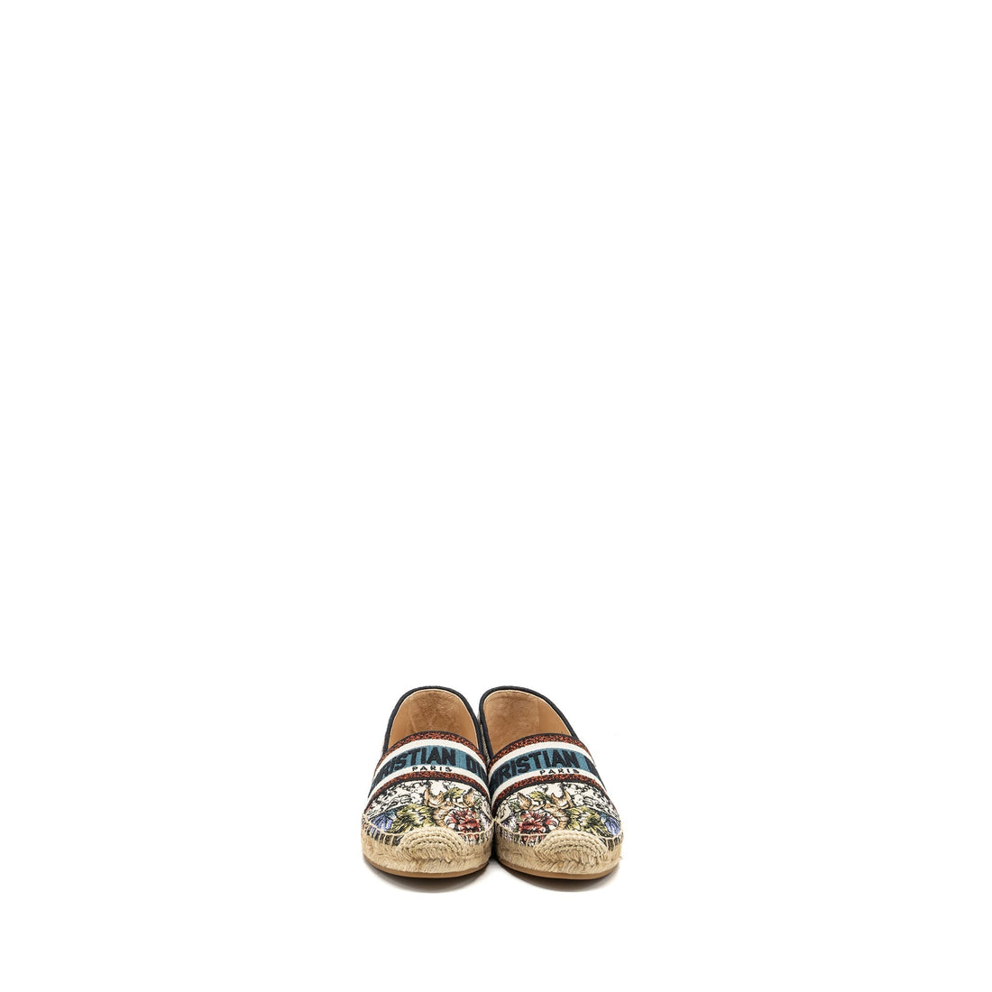 Top quality Dior Size 37.5 Flora and Animal Embroidered Granville Espadrille Fabric Multicolour